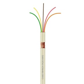 Cabo Manga 5X26 Awg - Com Blindagem Bege - 4 Metros