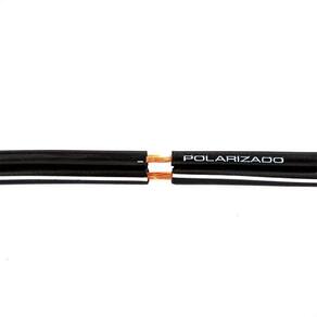 Cabo Polarizado Externo Para Áudio 2X0.20 - Preto 5 Metros