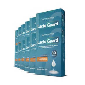 Kit 10X Lacto Guard 30 Caps Mastigável Sabor Baunilha Hf