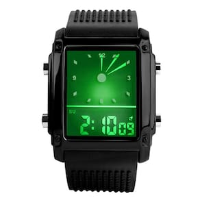 Relógio SKMEI LED Light Digital Analógico Alarme Analógico Impermeável Preto