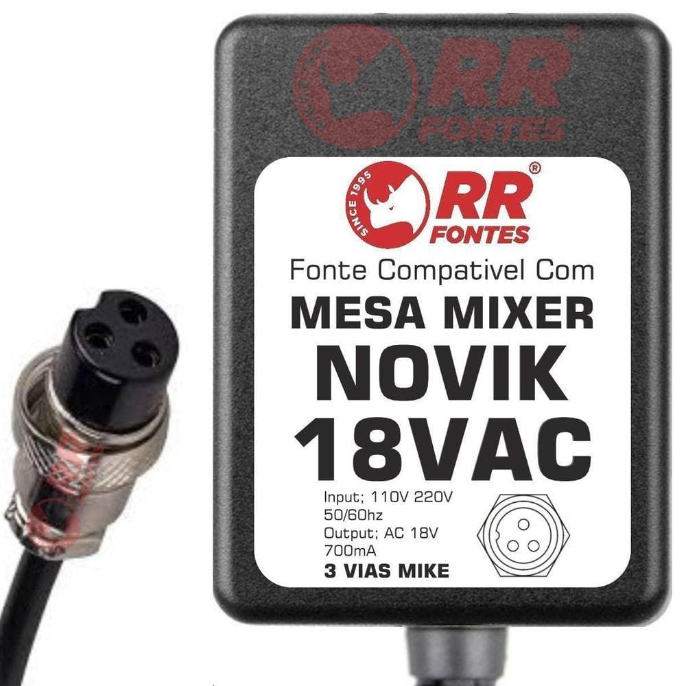 Fonte Ac 18V Mesa Mixer Novik Nvk Neo 802Fx 1202Fx 1602Fx