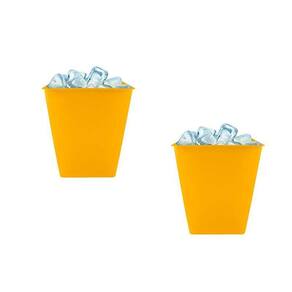 Kit 2 Balde Gelo Amarelo 2,6L Plástico Premium
