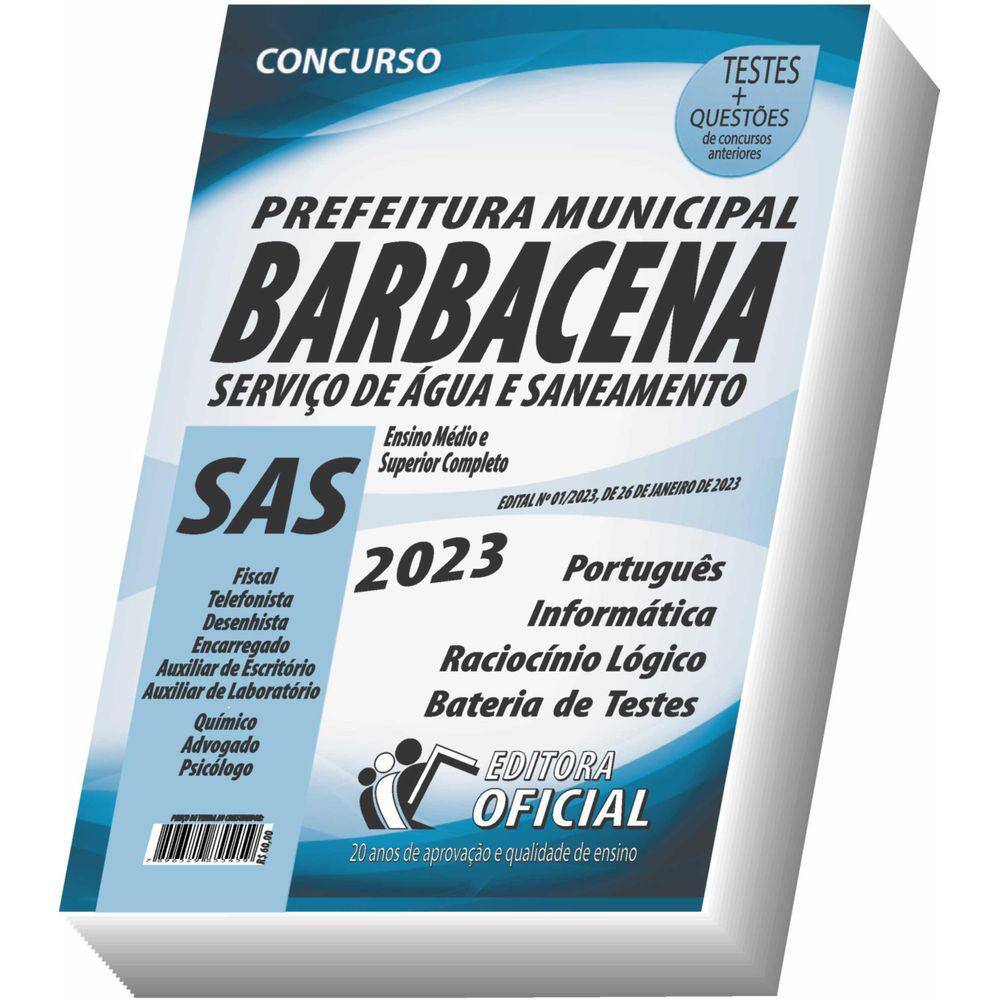 Apostila Sas Barbacena - Mg - Nível Médio