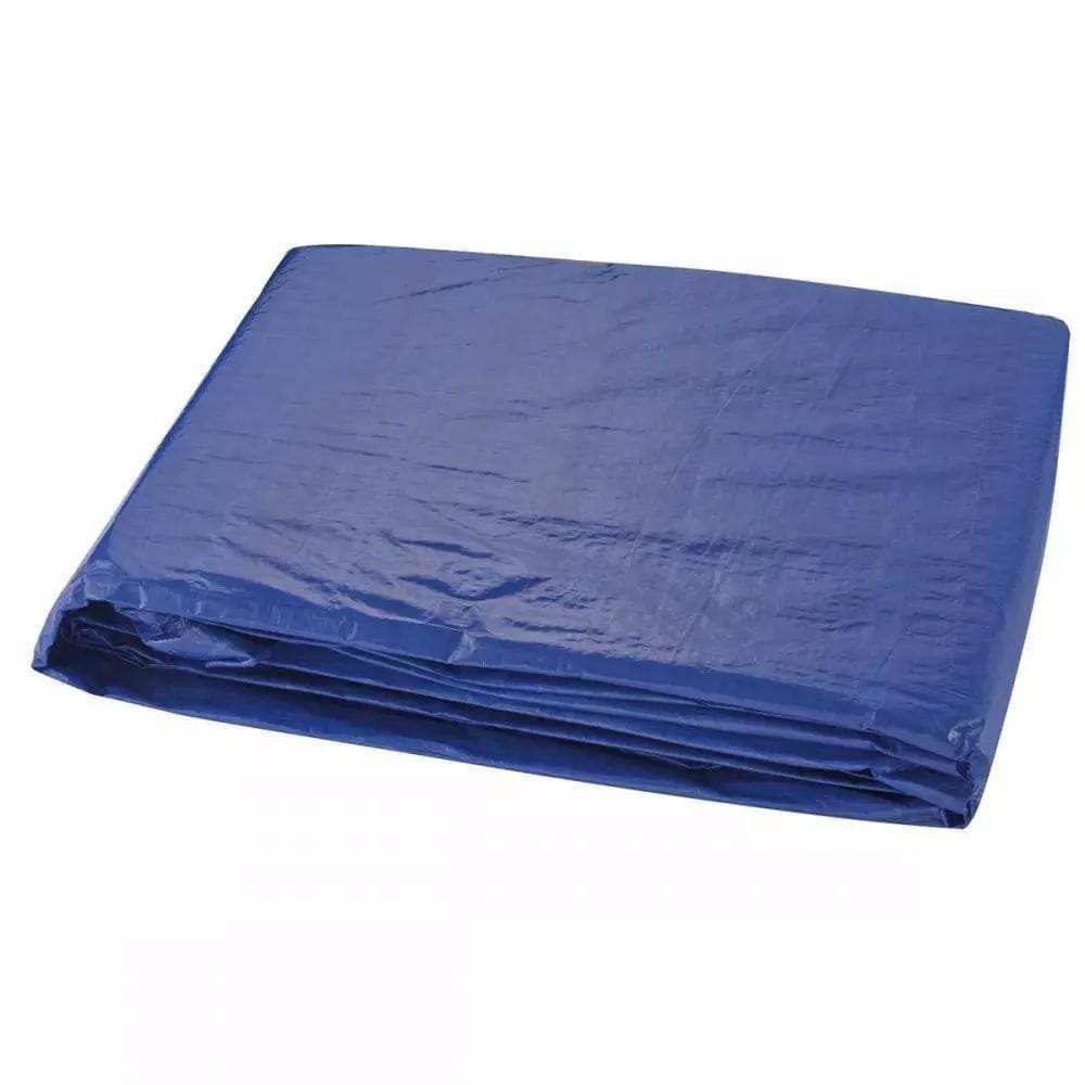 Lona Encerado Polietileno 100 Micras 5Mx5M Cor Azul - Kala
