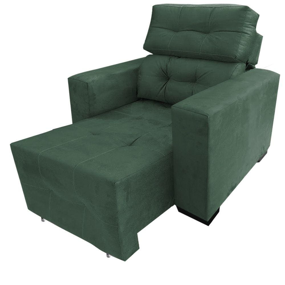 Poltrona Do Papai Reclinável Retrátil Isabelle Verde