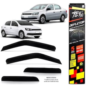 Calha Chuva Defletor Inteiriça Slim TG Poli VW Gol e Voyage G5/ G6/ G7 2008 em Diante - 4 Portas