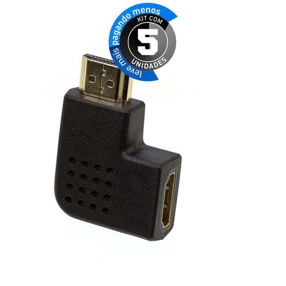 Adaptador 90 Graus Ponta Hdmi - Kit Com 5