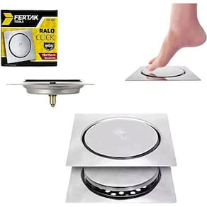 Ralo Click Fertak Inox Quadrado 15X15Cm - 7097