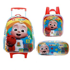 Kit Mochilete Estojo e Lancheira Cocomelon X Ref:11900, 11905 e 11904 Xeryu`s