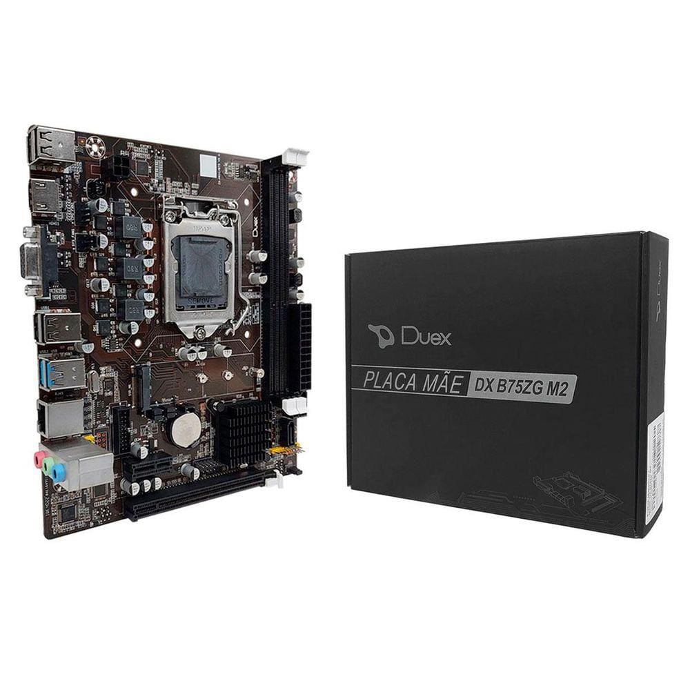 Placa Mãe Duex Dx B75Zg M2, Intel 2/3 Geração, Ddr3, Socket