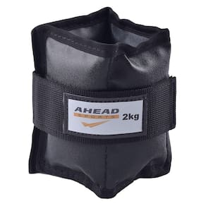 Par de Caneleiras de Peso (Tornozeleiras) Pretas - 2 Kg