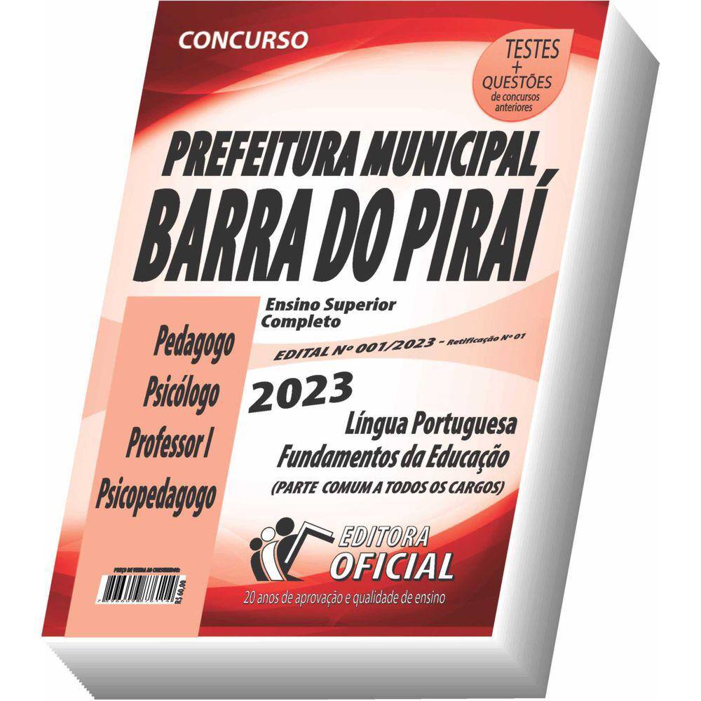 Apostila Barra Do Piraí - Rj - Nível Superior - Parte Comum