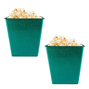 Kit 2 Pipoqueira Retrô Fibra Madeira Verde 2,6L