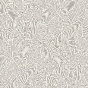 Papel Parede Essencial Folhagem Branco