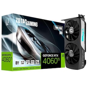 Placa Vídeo Zotac Geforce Rtx 4060Ti Twin Edge, 8Gb Gddr6,