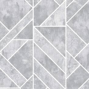 Papel de Parede Geométrico Bege e Prata - Col1002