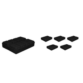 Kit 6 Porta Comprimido Preto Plástico