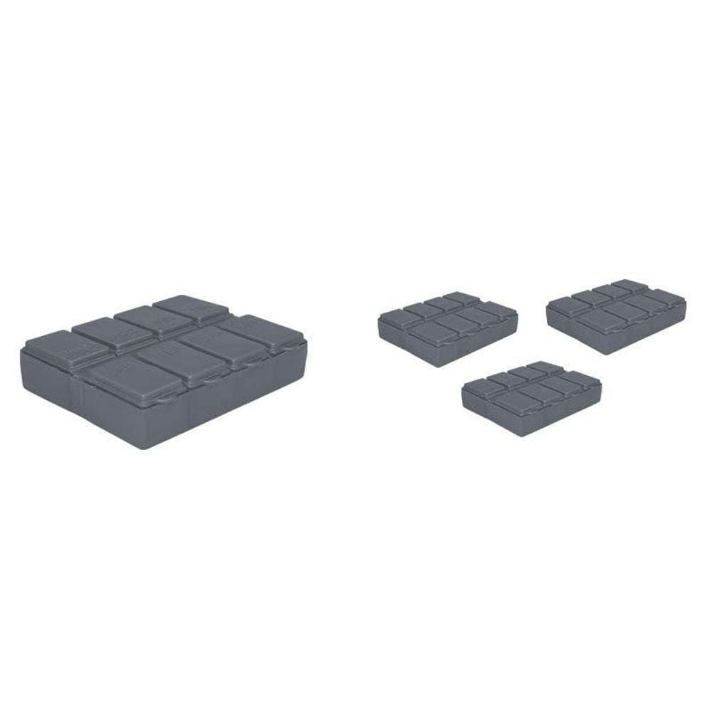 Kit 4 Porta Comprimido Prata Plástico