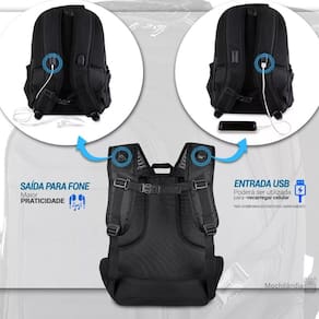 Mochila Masculina Impermeável Resistente Grande Faculdade