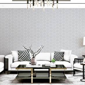 Papel de Parede Geométrico Prata | 10m x 0.53m | Col1017