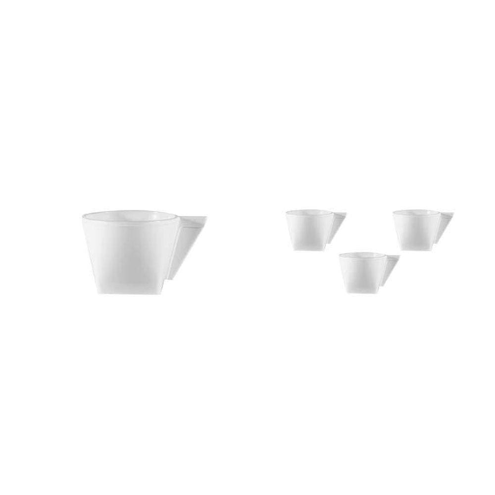 Kit 4 Xícara Branco 50Ml Plástico Fg