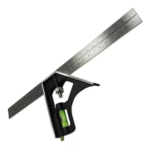 Regua Com Nivel E Riscador Em Inox 12  30Cm Titanium  -