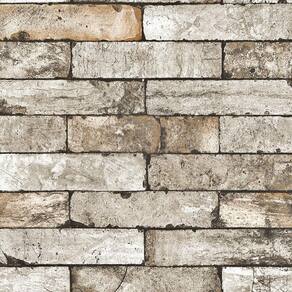 Papel De Parede Tijolo Cinza Ess1062 - 10m X 0.53m