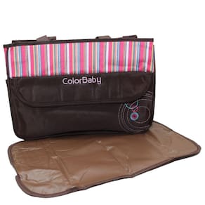 Bolsa Bebê Maternidade Grande Rosa Menina +Trocador Portátil