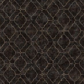 Papel De Parede Geométrico Preto E Marrom Vip1034