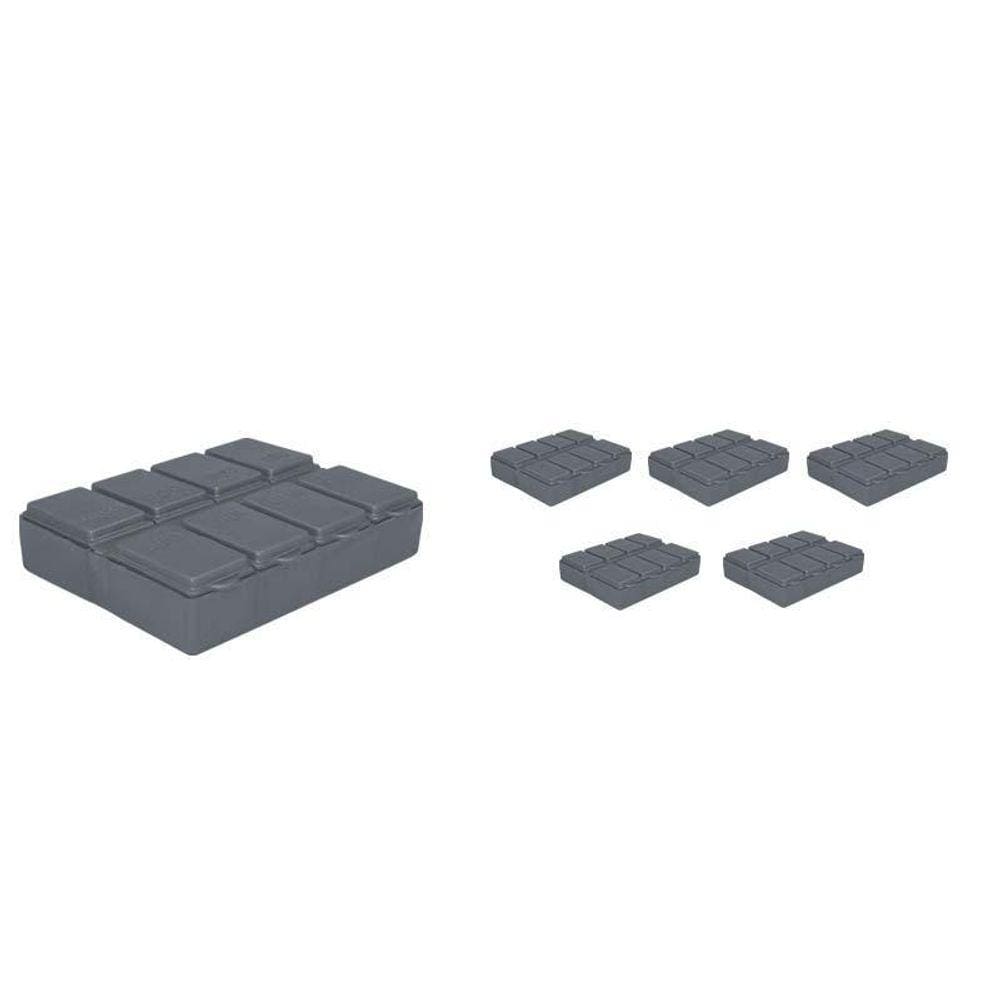 Kit 6 Porta Comprimido Prata Plástico