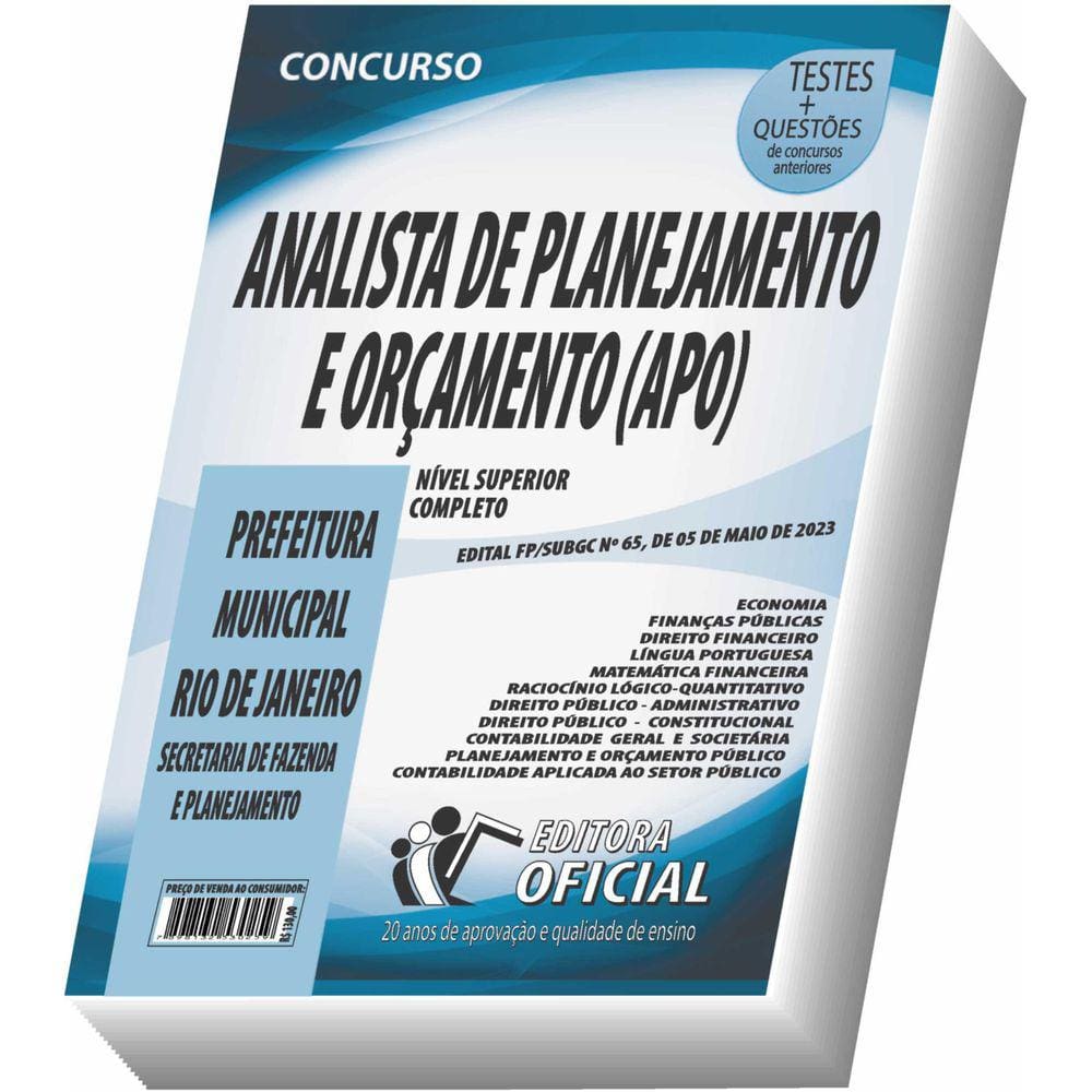 Apostila Prefeitura Rj Analista De Planejamento E Orçamento