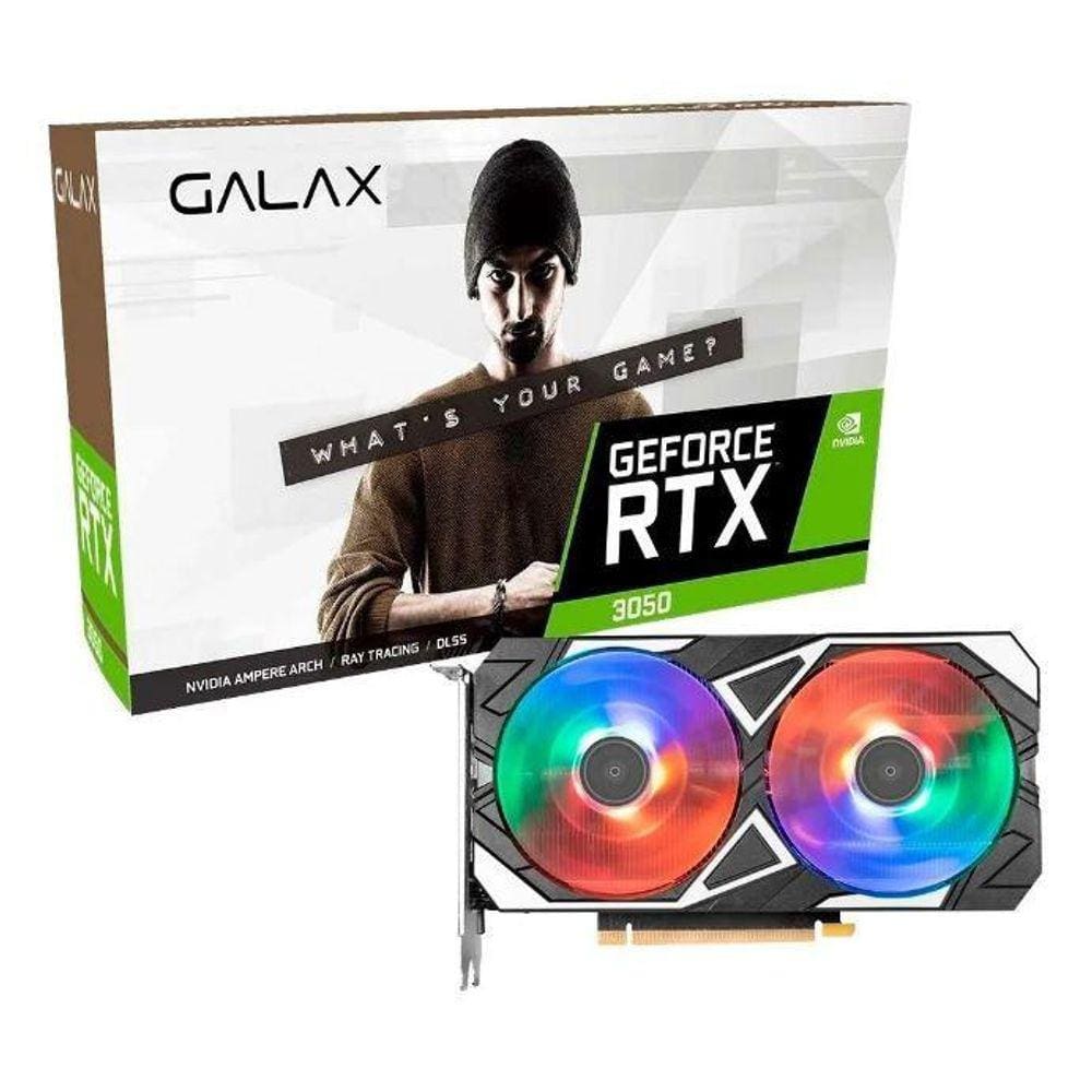 Placa De Vídeo Galax Nvidia Rtx 3050 8Gb Gddr6 128Bit