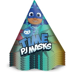 Kit Chapéu Time Pj Masks Aniversário Festa 12 Unidades