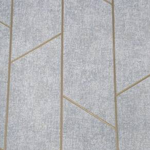 Papel De Parede Santorini Cinza Geométrico - 10m X 0.53m
