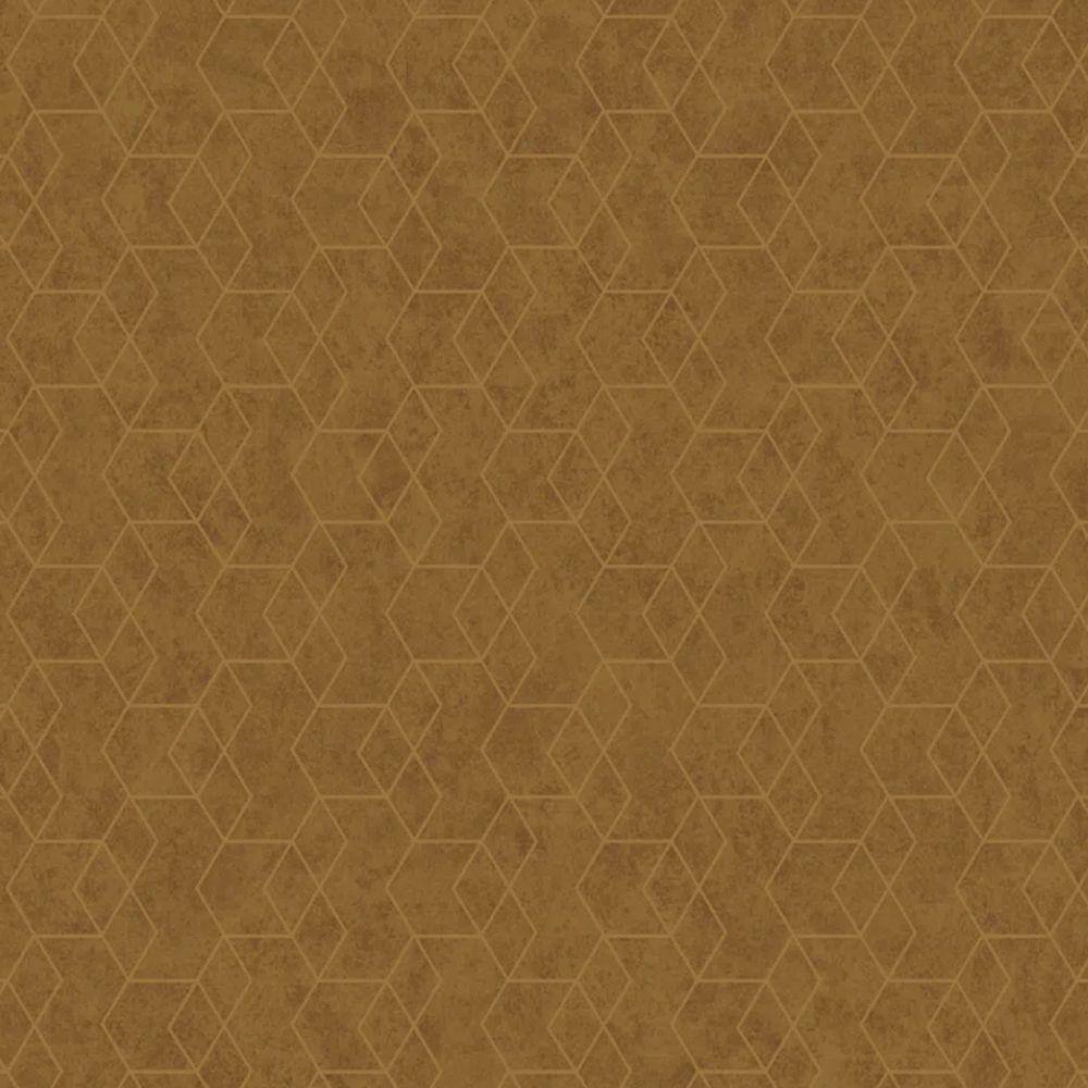 Papel De Parede Geométrico Dourado Ess1052 - 10m X 0.53m