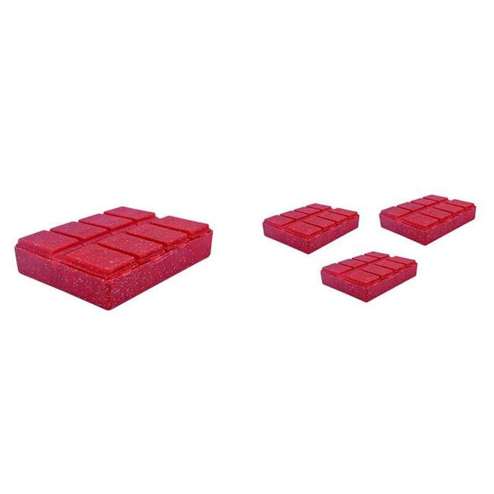 Kit 4 Porta Comprimido Fibra Madeira Vermelho