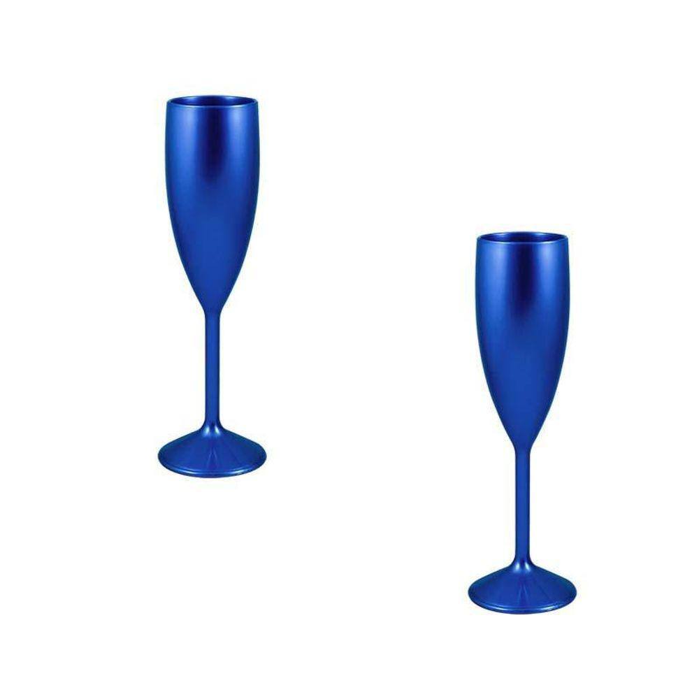 Kit 2 Taças Vip Azul 180Ml Plástico Premium