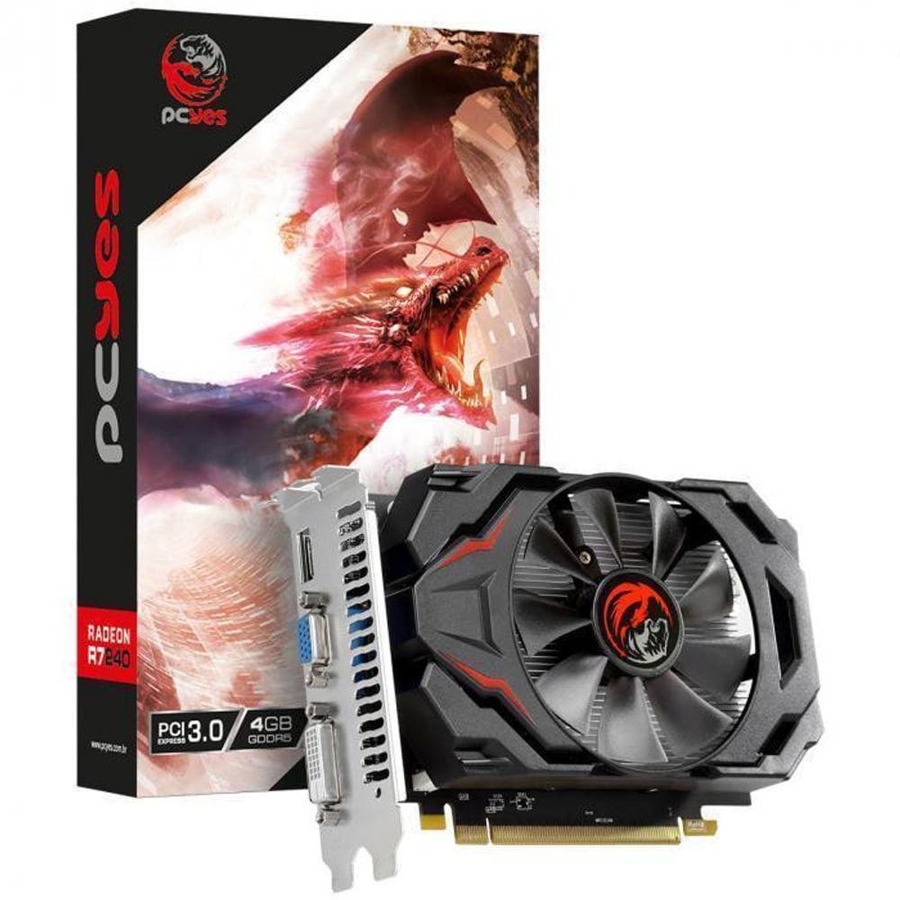 Placa De Vídeo Amd Radeon R7 240 4Gb Gddr5 128 - Single Fan