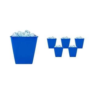 Kit 6 Balde Gelo Azul 2,6L Plástico Premium