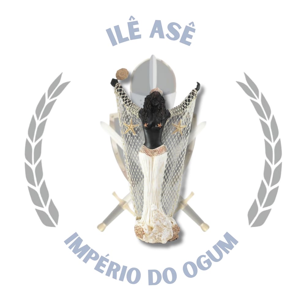 Imagem Resina Orixá Iemanjá Africano Marfim 40Cm