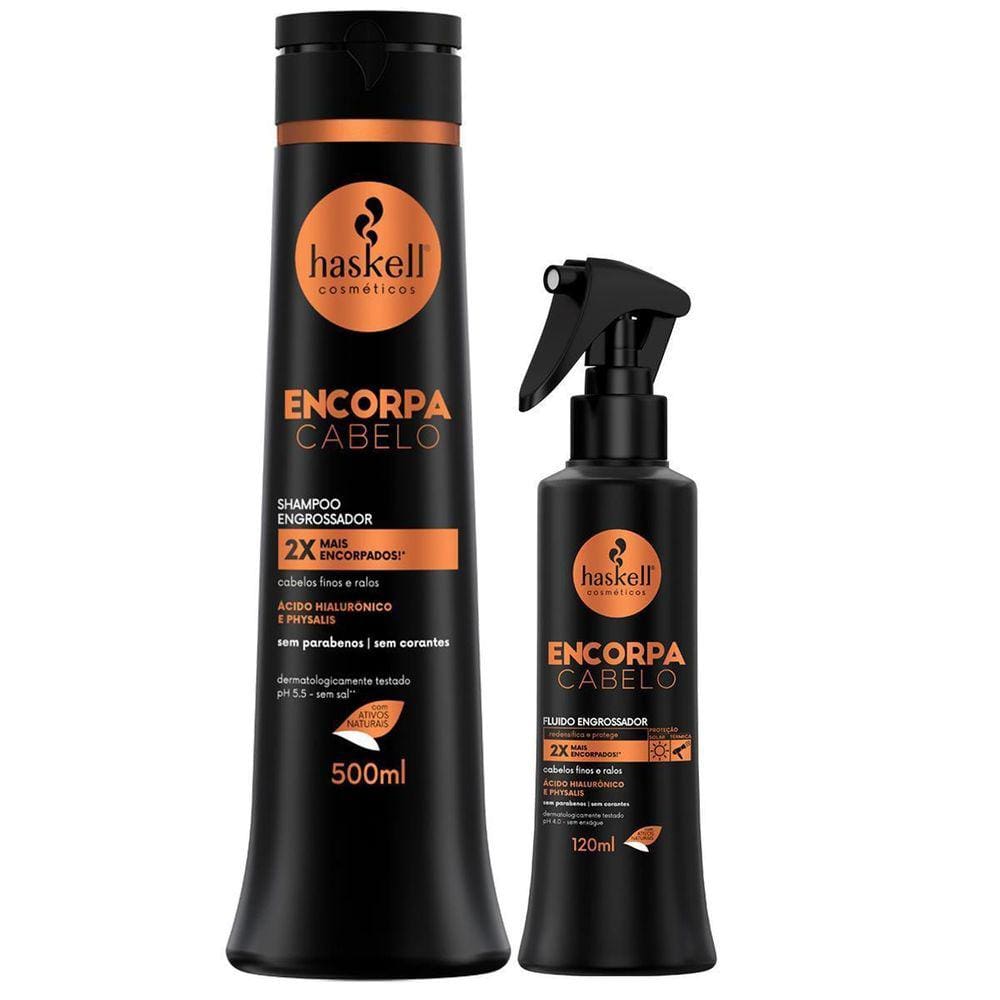 Kit Shampoo 500Ml + Fluido 120Ml Haskell Encorpa Cabelo