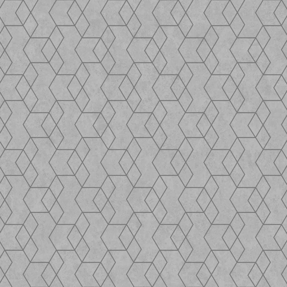 Papel De Parede Cinza E Prata Ess1035 - 10m X 0.53m