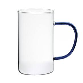 Caneca Vidro Boro Com Alça Azul 300 Ml Mimo Style Tc22132