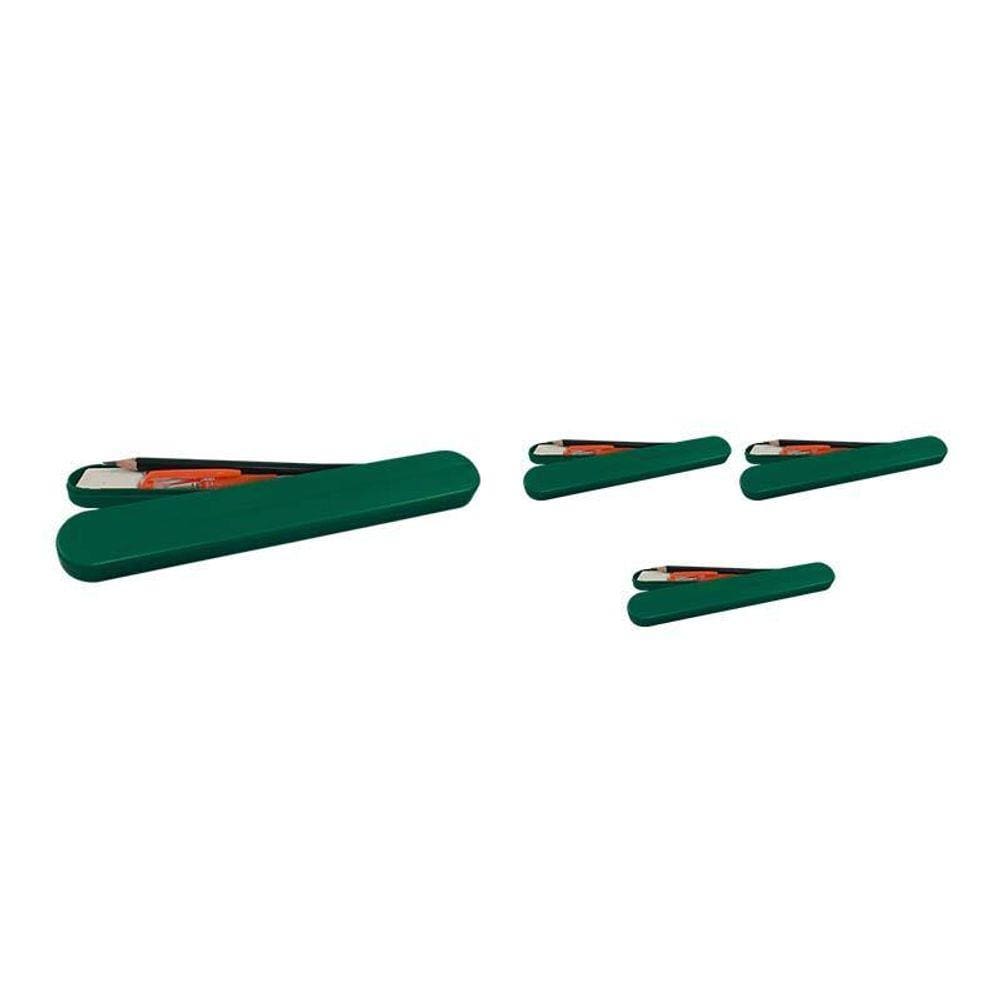 Kit 4 Mini Estojo Verde Plástico