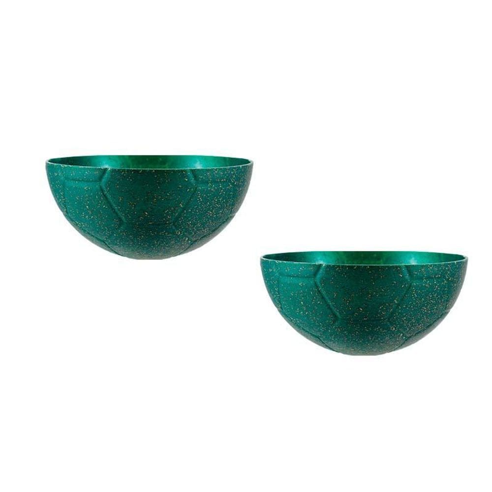 Kit 2 Petisqueira Futebol Fibra Madeira Verde 240Ml