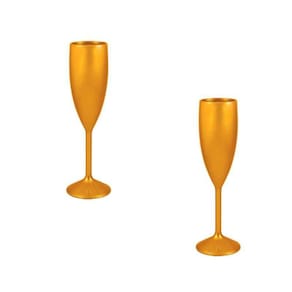 Kit 2 Taças Vip Dourado 180Ml Plástico Premium