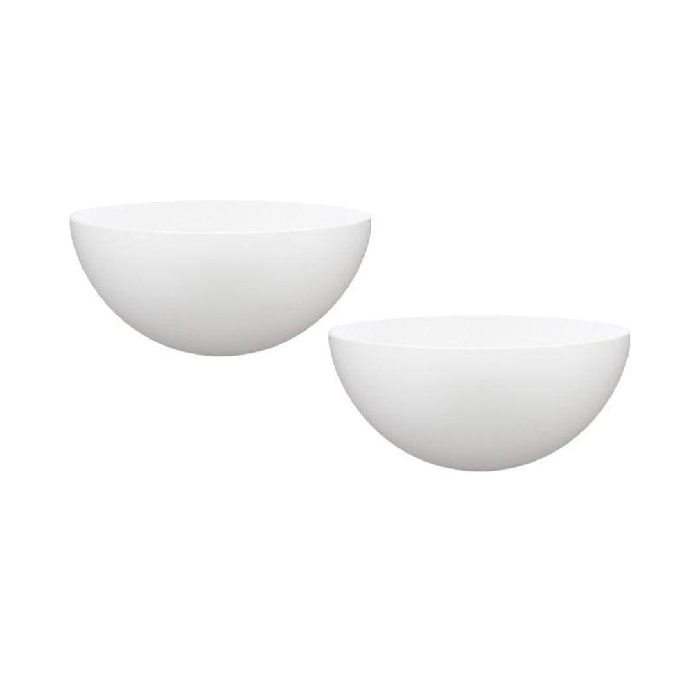 Kit 2 Mini Bowl Branco 240Ml Plástico Premium