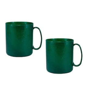 Kit 2 Canecas Redonda Fibra Madeira Verde 400Ml