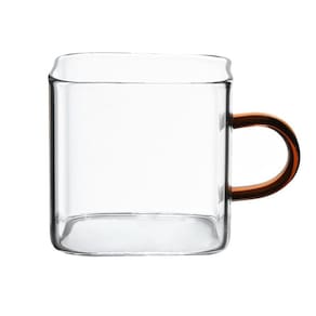 Caneca Quadrada Boro Alça Âmbar 130 Ml Mimo Style Tc22138