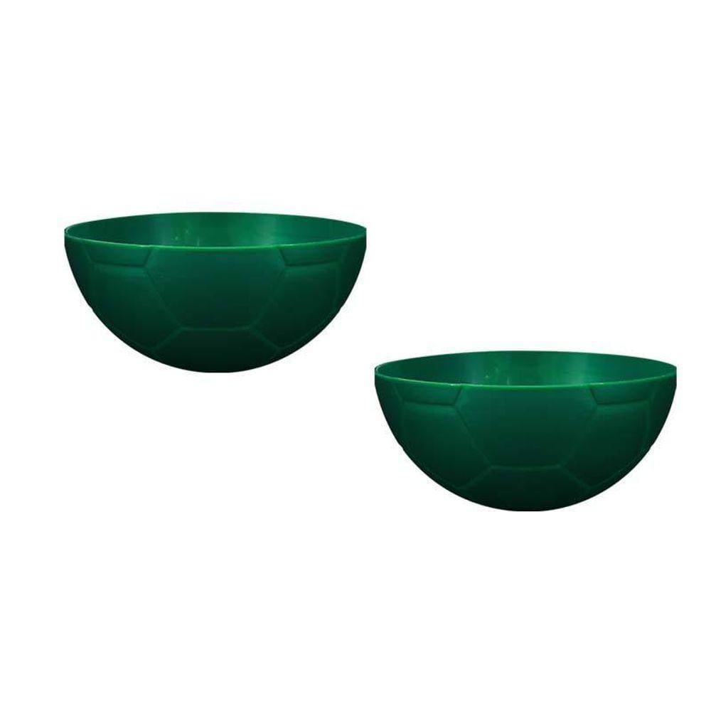 Kit 2 Petisqueira Futebol Verde 240Ml Plástico
